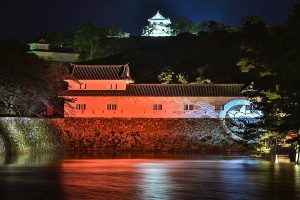 彦根城もライトアップ
