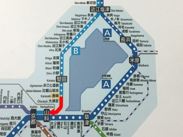 山科駅（路線図）