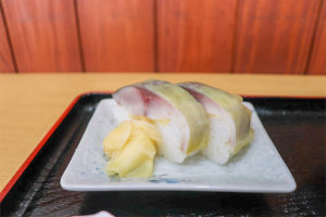 鮒すし茶漬けセット：鯖寿司