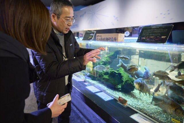 説明する向田さん