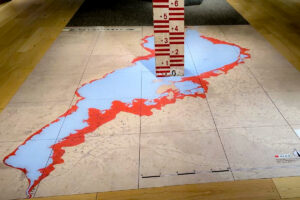 琵琶湖大洪水の浸水範囲を示した地図